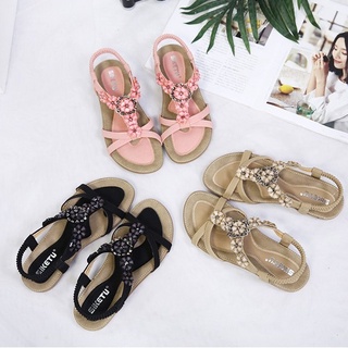 Sandal nữ quai hậu đính đá Siketu thời trang,phong cách Boho điệu điệu (M560).