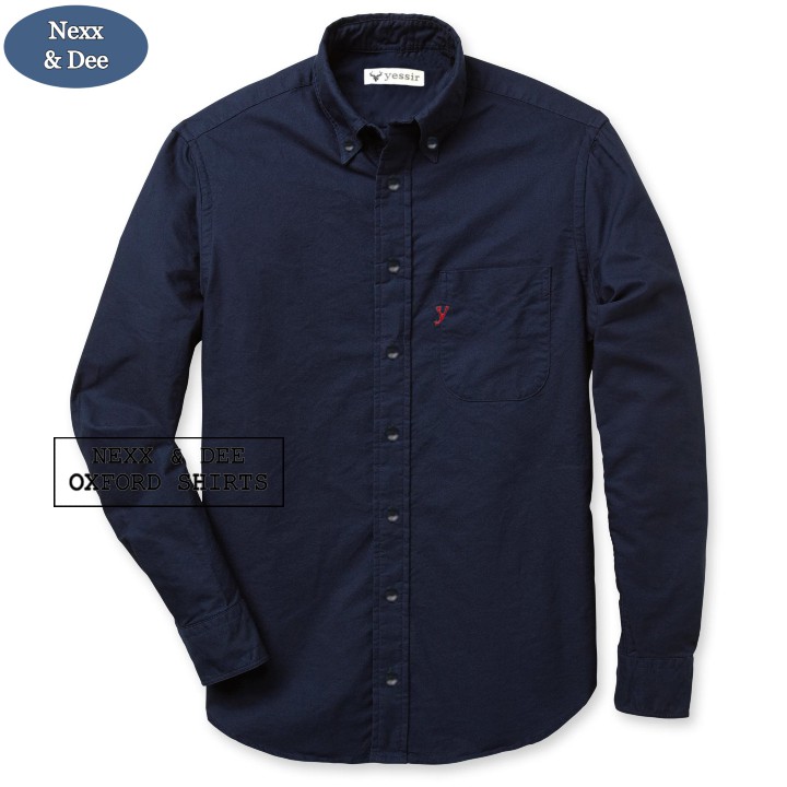 Áo sơ mi nam tay dài Nexx&Dee công sở trắng vải oxford denim jean cao cấp NS012