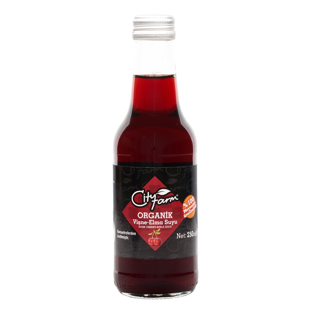 City Farm Nước Ép Cherry-Táo Hữu Cơ - Chai Thuỷ Tinh (Organic Sour Cherry - Apple Juice)