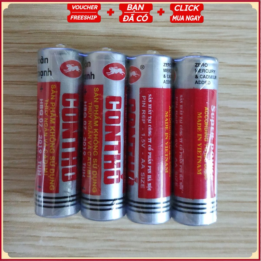 Combo 40 Viên Pin Tiểu Lớn AA Rabit TH005