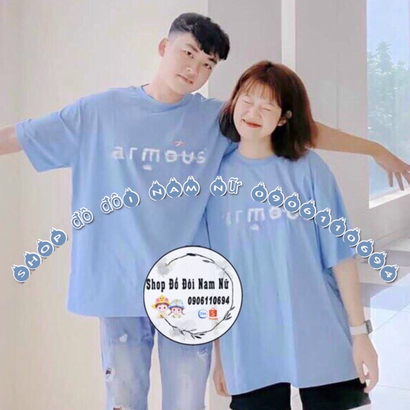 💦 Áo Đôi - Áo Nhóm Bạn Thân Unisex Tay Lỡ Áo Thun Armous Phông Rộng Có 2 Màu☃️