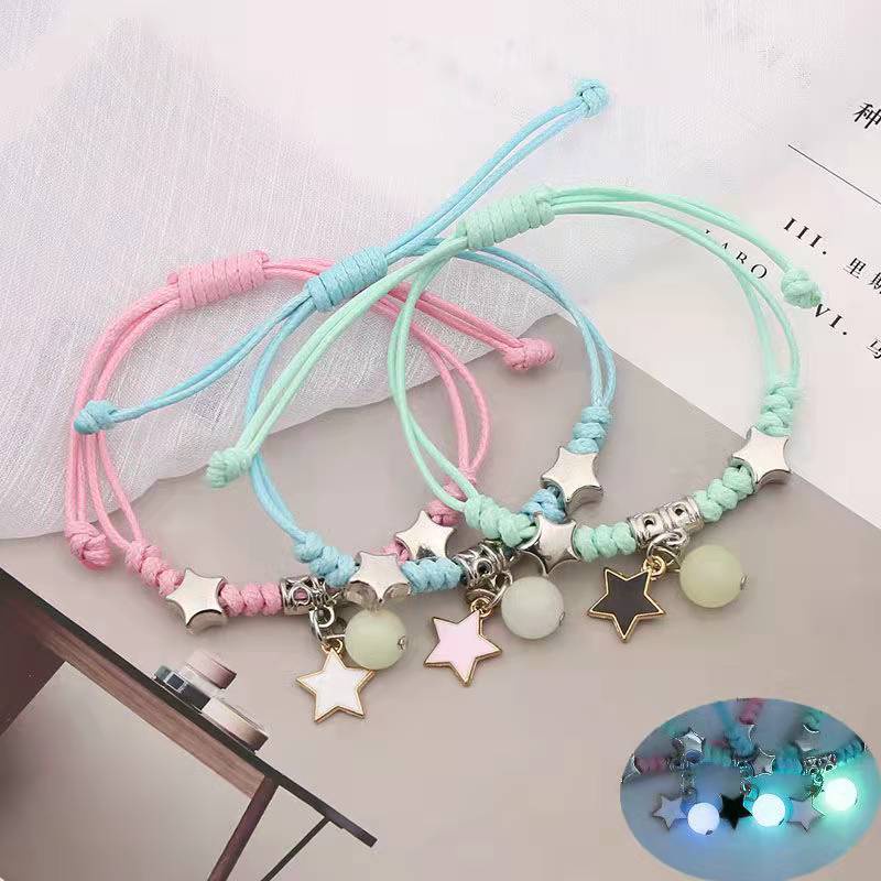 Set 3 Vòng Tay Dạ Quang Có Thể Điều Chỉnh Thời Trang Cho Cặp Đôi