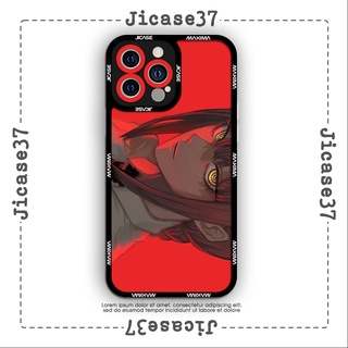 Ốp lưng iphone và samsung xiaomi oppo cạnh vuông Jicase Makima Chainsaw Man đỏ 