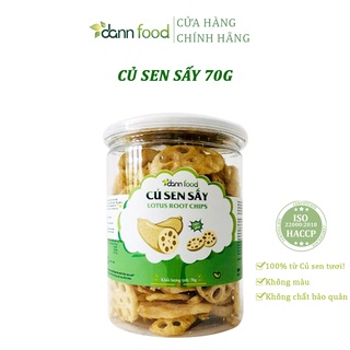[Không Đường] Củ Sen Sấy Giòn Nguyên Chất 70g Dann Food