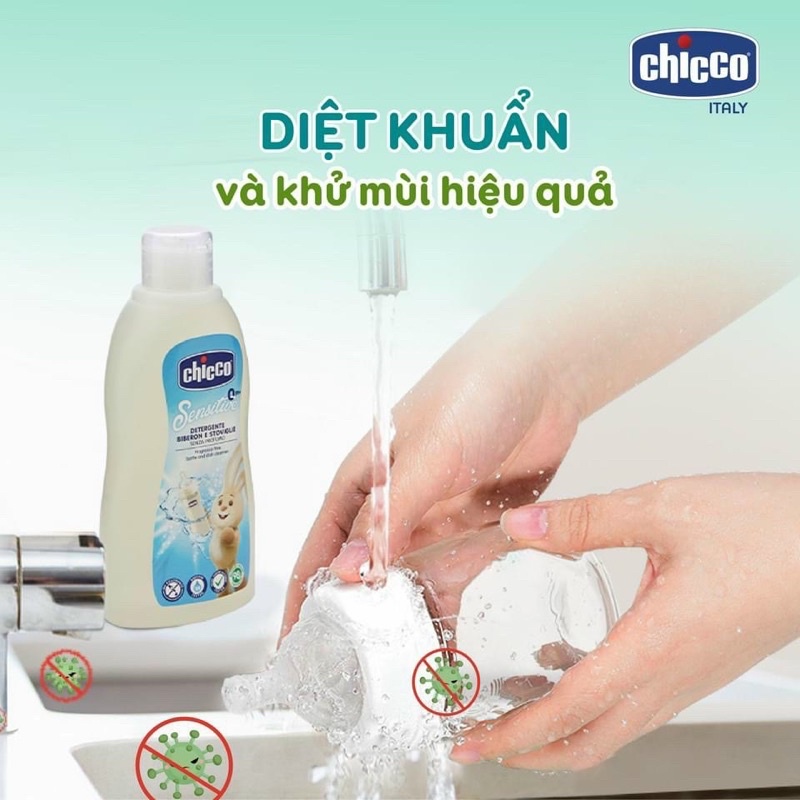 Gel rửa bình Chicco chiết xuất dầu dừa tự nhiên 300ml