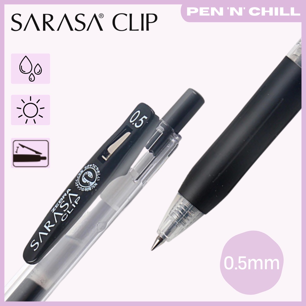 Bút Gel Zebra Sarasa Clip - Cỡ Ngòi 0.5mm - 4 Màu Cơ Bản