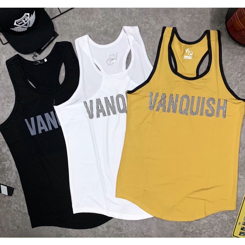 [Giảm giá] áo ba lỗ gym nam VANQUISH thun lạnh cực chất