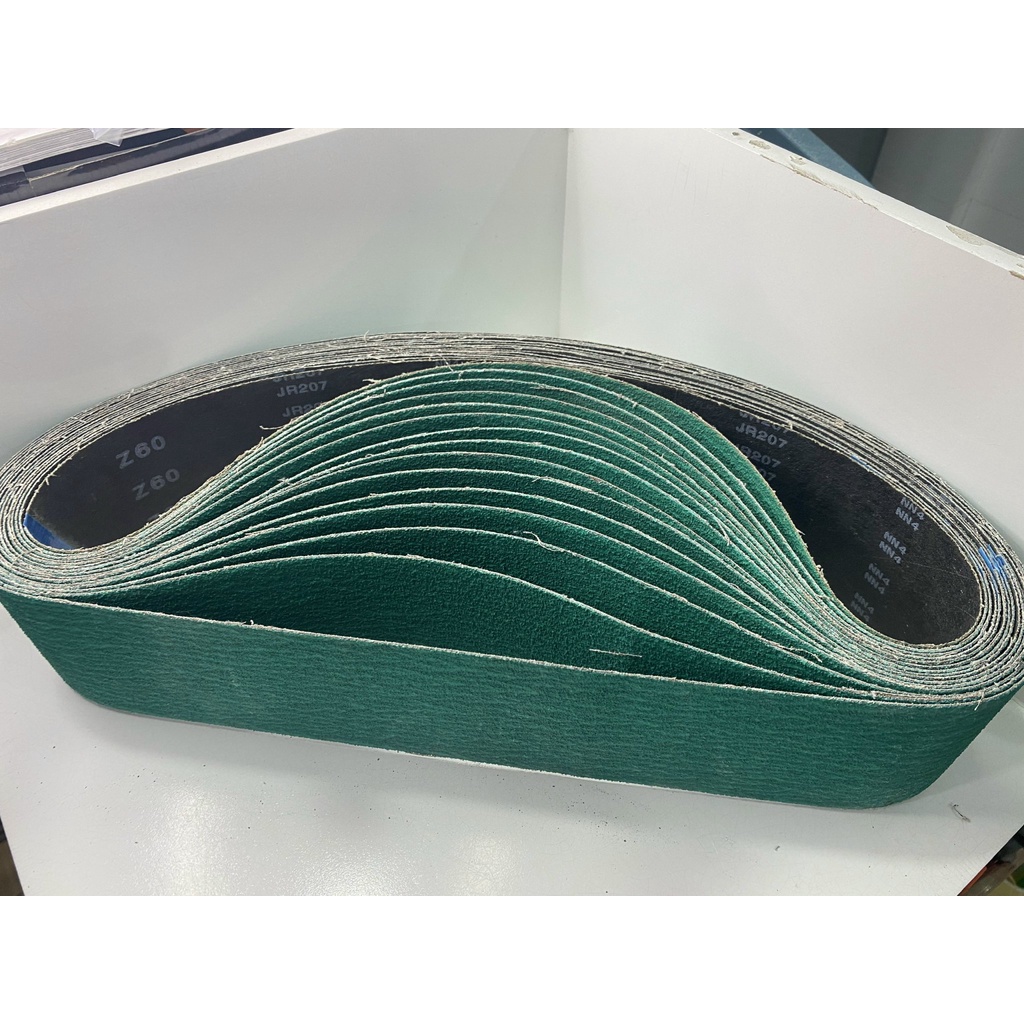 Nhám vòng 100x1200mm mài kim loại vải X632F của Đài Loan, hạt mài Ziconia Hạt 60 chuyên mài inox