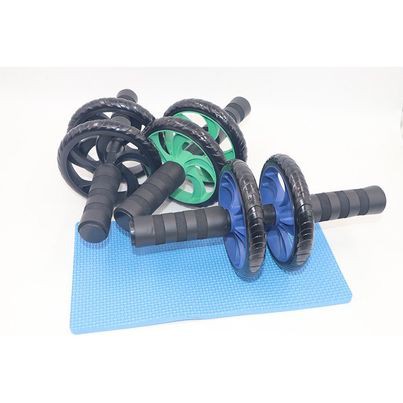 Dụng cụ tập gym thể dục thể thao con lăn tập bụng 2 bánh, máy tập cơ bụng tập gym ab tại nhà TẶNG thảm lót gối CL--095