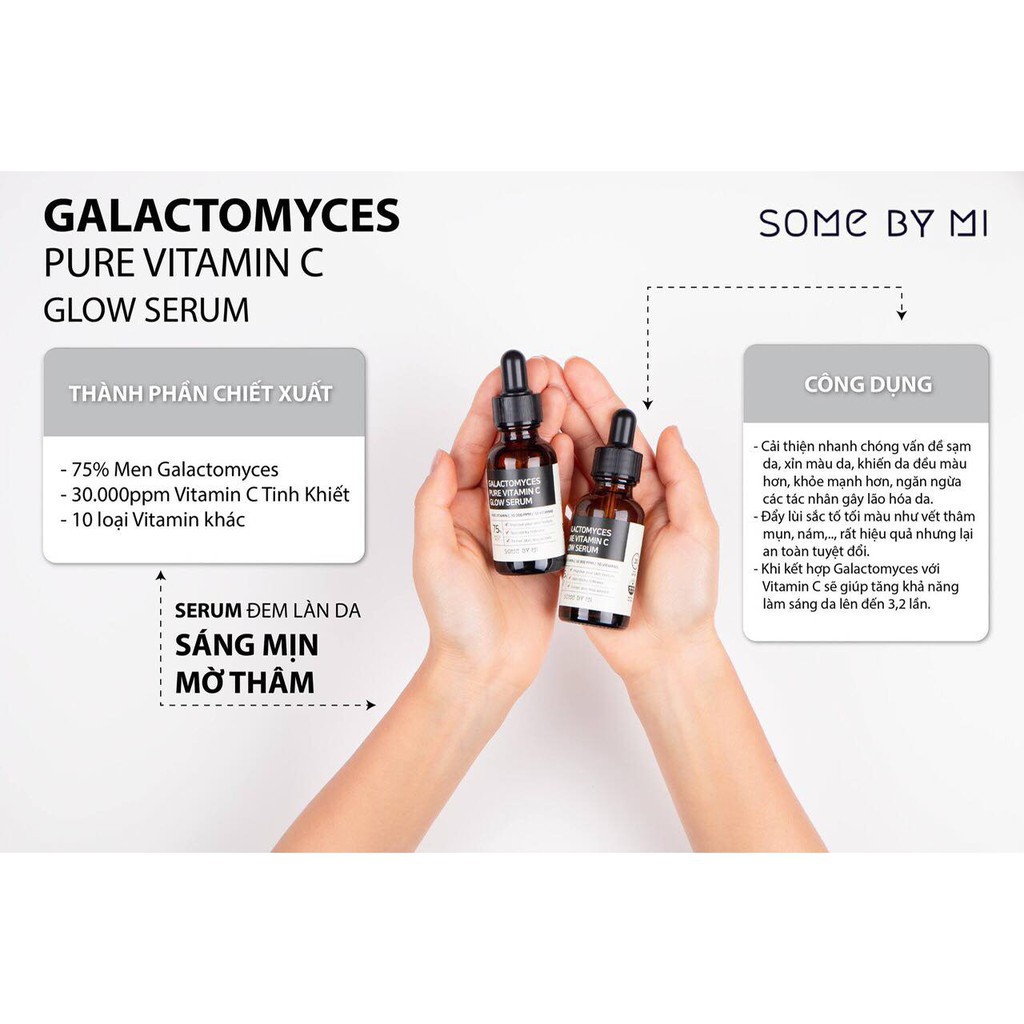 Some By Mi Tinh Chất Dưỡng Trắng Chống Lão Hóa Nuôi Dưỡng Làn Da Sáng Mịn Galactomyces Pure Vitamin C Glow Serum 30ML