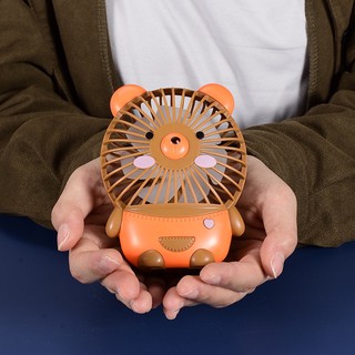 Quạt sạc mini hình Gấu đáng yêu ( có đèn)