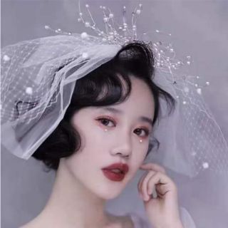 Cài voan lưới, phụ kiện cô dâu