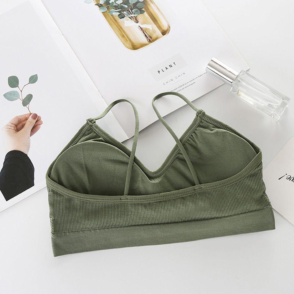Rowans Áo Ngực Cotton Không Đường May Cúp Ngực Đầy Đặn Tập Yoga