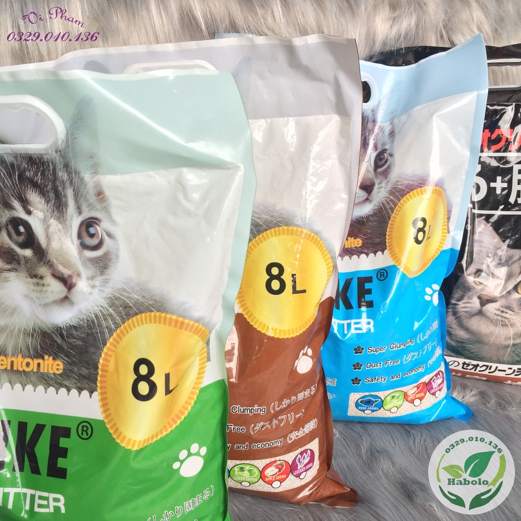 Cát vệ sinh cho thú cưng Catlike hương chanh siêu diệt khuẩn, khử mùi, tiết kiệm 8L.