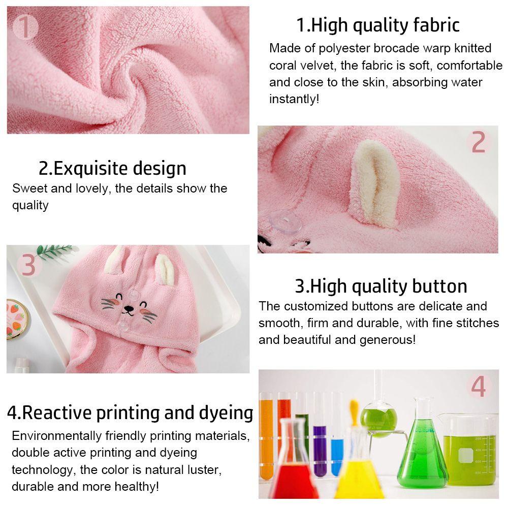 Khăn Quấn Khô Tóc Bằng Nỉ Mềm Mại Tiện Dụng