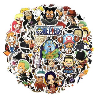Bộ 48 Hình Dán Sticker One Piece Chất Liệu PVC Chống Nước