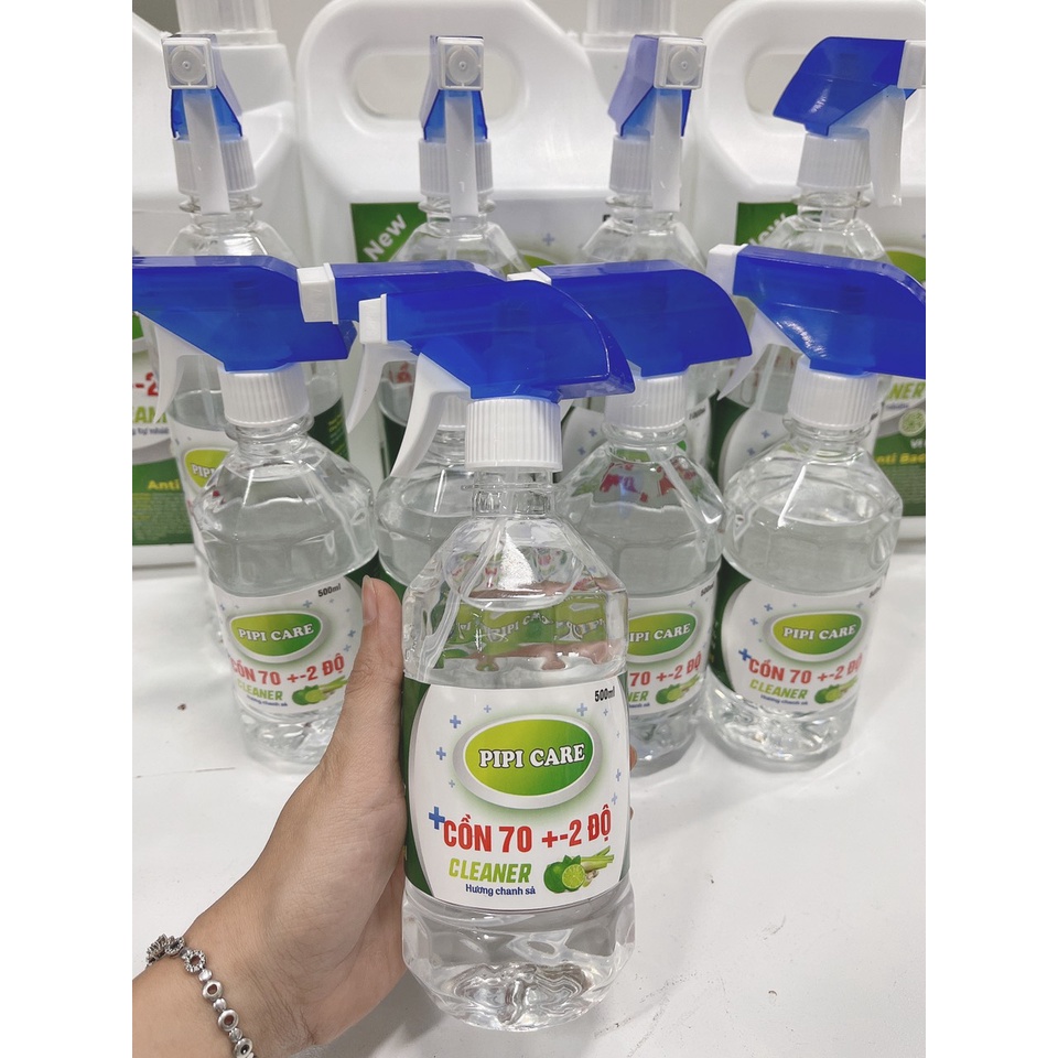 Cồn 70 độ 500ml xịt sát khuẩn dạng xịt sát khuẩn tay có vòi xịt Power Fitness F3001