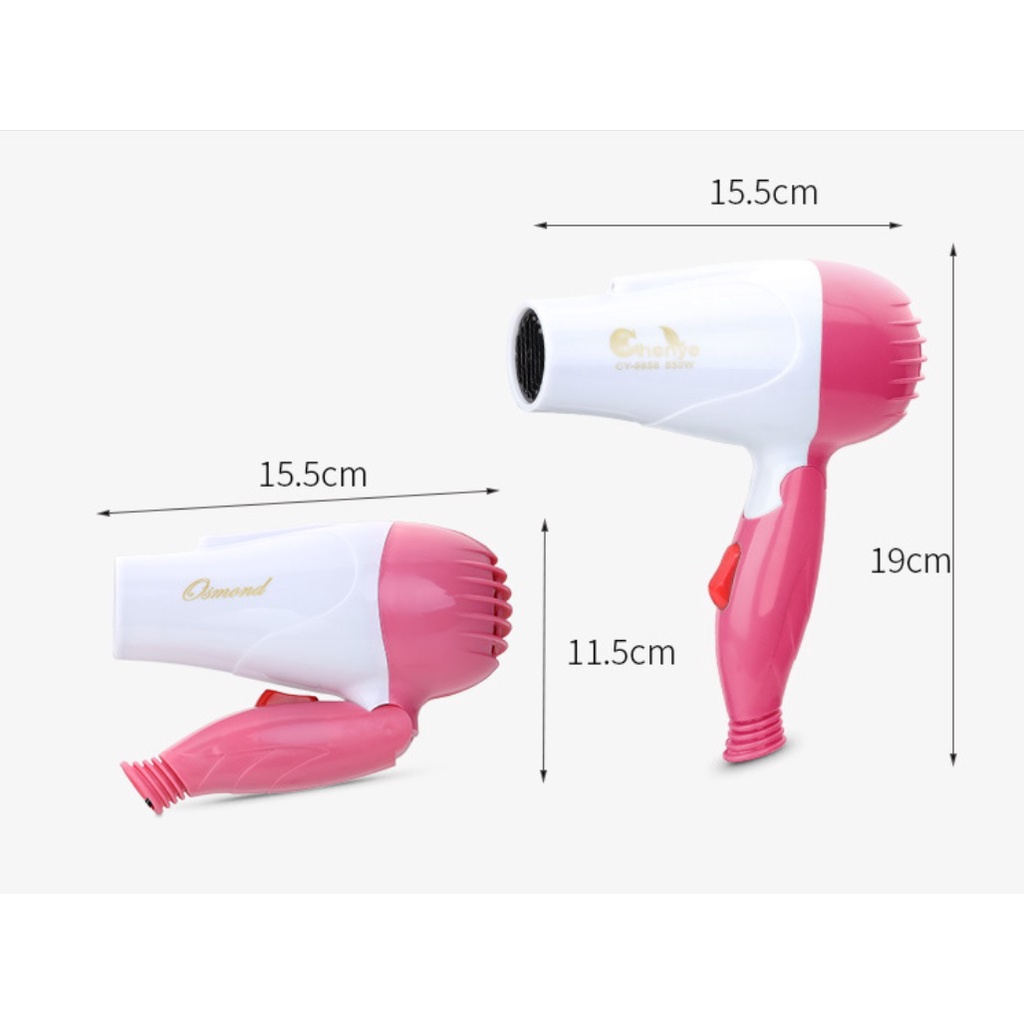 [ĐƯỢC CHỌN MÀU] Máy Sấy Tóc Mini Gấp Gọn Tiện Lợi Có 2 Chế Độ Thích Hợp Để Mang Đi Du Lịch Công Tác