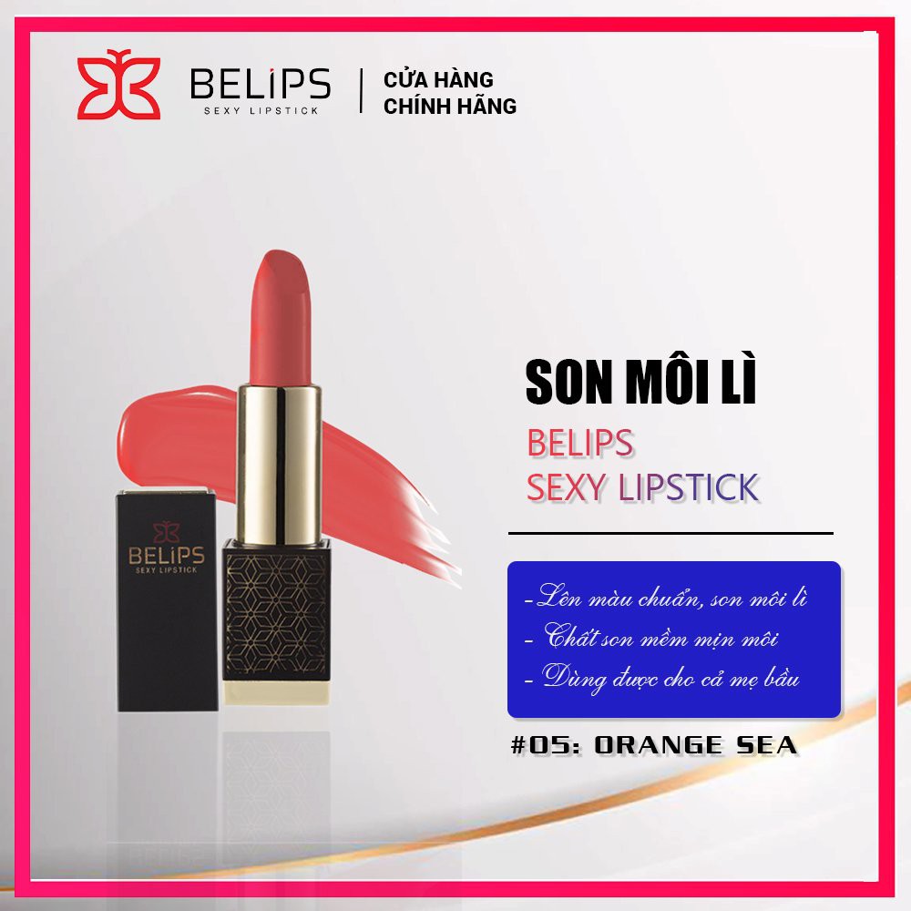 Son Thỏi Màu San Hô Orang Sea, Son Lì Belips Sexy Lipstick 3,7G - NEDEVI Chính Hãng