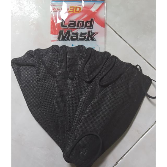 [Mã FAMAYFA2 giảm 10K đơn 50K] 🇻🇳 Khẩu trang đen Land Mask gói 6 cái. Hàng xuất khẩu
