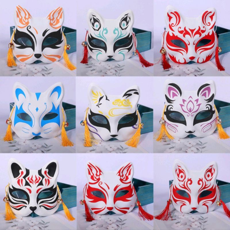 Mặt nạ hoá trang Cáo phomg cách Nhật Bản cho lễ hội, sự kiện, Halloween