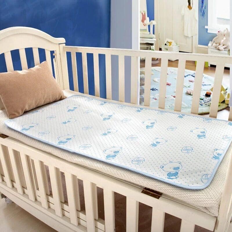 Miếng lót chống thấm cho bé sơ sinh, thảm chống thấm 4 lớp chất liệu cotton mềm mại, thoáng khí, có 2 size