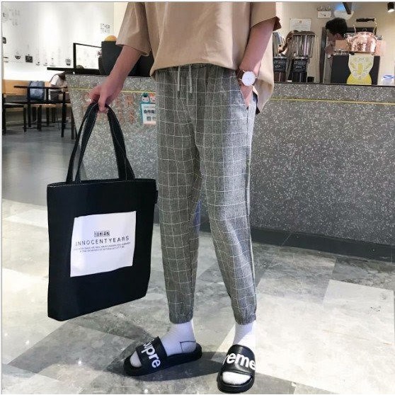 Quần Baggy caro unisex cá tính | BigBuy360 - bigbuy360.vn