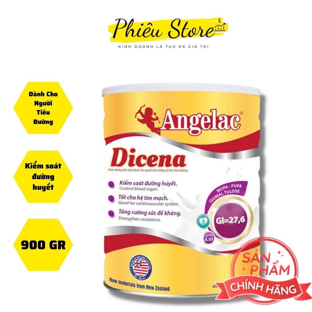Sữa tiểu đường ANGELAC DICENA 900gr ★𝐅𝐑𝐄𝐄 𝐒𝐇𝐈𝐏★sữa dành cho người tiểu đường,ổn định đường huyết,chính hãng [date mới]