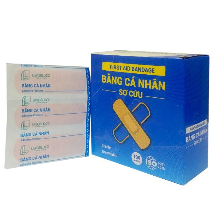 Băng Cá Nhân Màu Da Liworldco (Hộp 100M) - Chất Lượng, Dính Tốt, Đàn Hồi Tốt