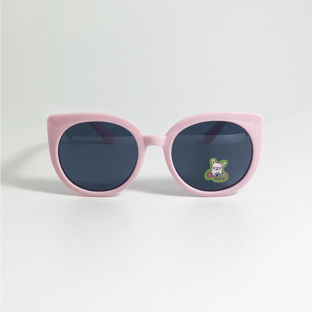 Kính mát trẻ em thời trang JJ1876ĐEN gọng nhựa dẻo, kiểu dáng mắt mèo nhiều màu sắc đáng yêu dành cho bé từ 1 đến 5 tuổi