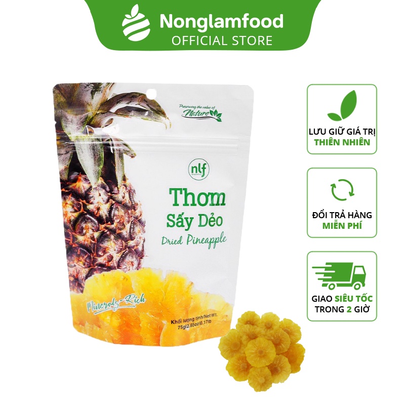 10 Túi Thơm sấy dẻo Nonglamfood 75g | Healthy Snack | Ăn vặt văn phòng | Ăn vặt tốt cho sức khỏe