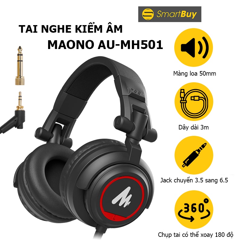 Tai nghe kiểm âm chuyên nghiệp Maono AU-MH501 - Hàng chính hãng