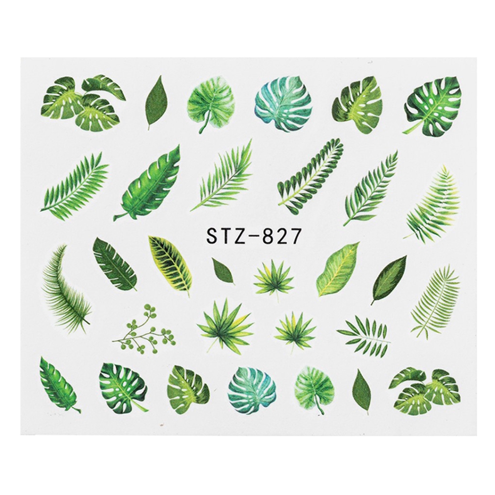 [Hàng mới về] Miếng dán móng tay hình lá và hoa hồng DIY
