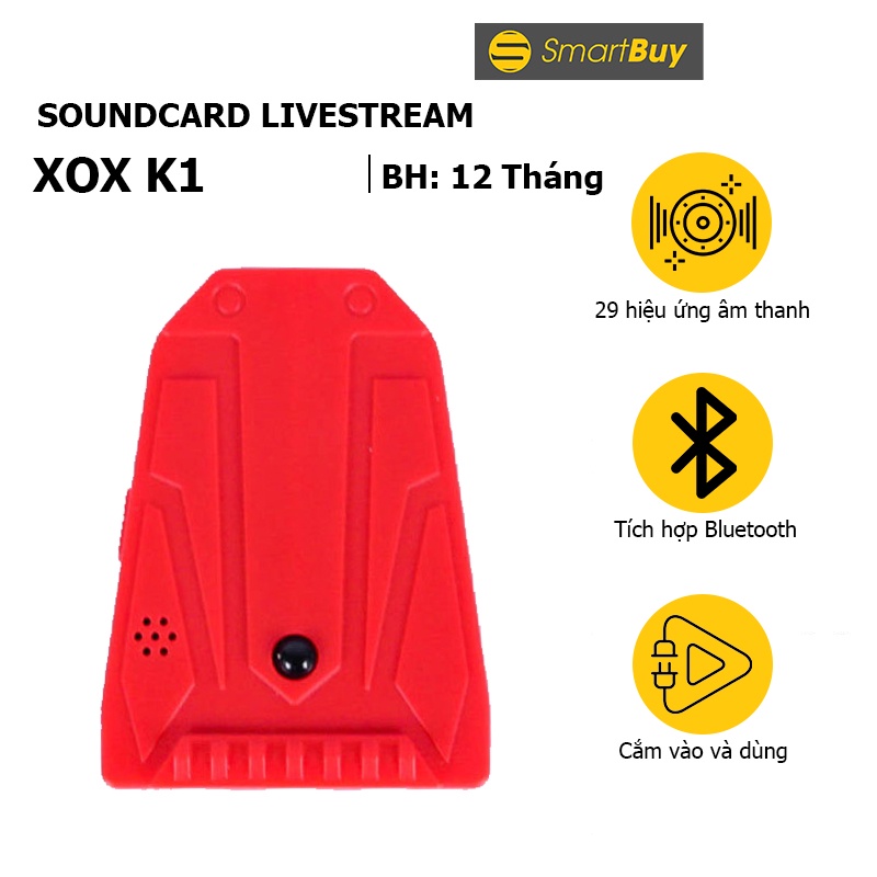 Sound card livestream XOX K1 29 hiệu ứng kèm remote - Hàng chính hãng thumbnail