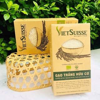 Gạo Trắng Hữu Cơ Vietsuisse Nấu Cháo Cho Bé Ăn Dặm Chất Lượng Cao