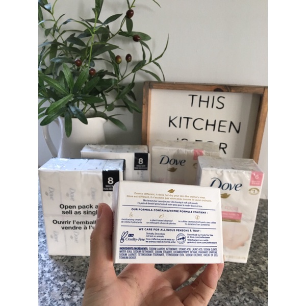 Xà bông cục Dove Original và Dove pink/Rose