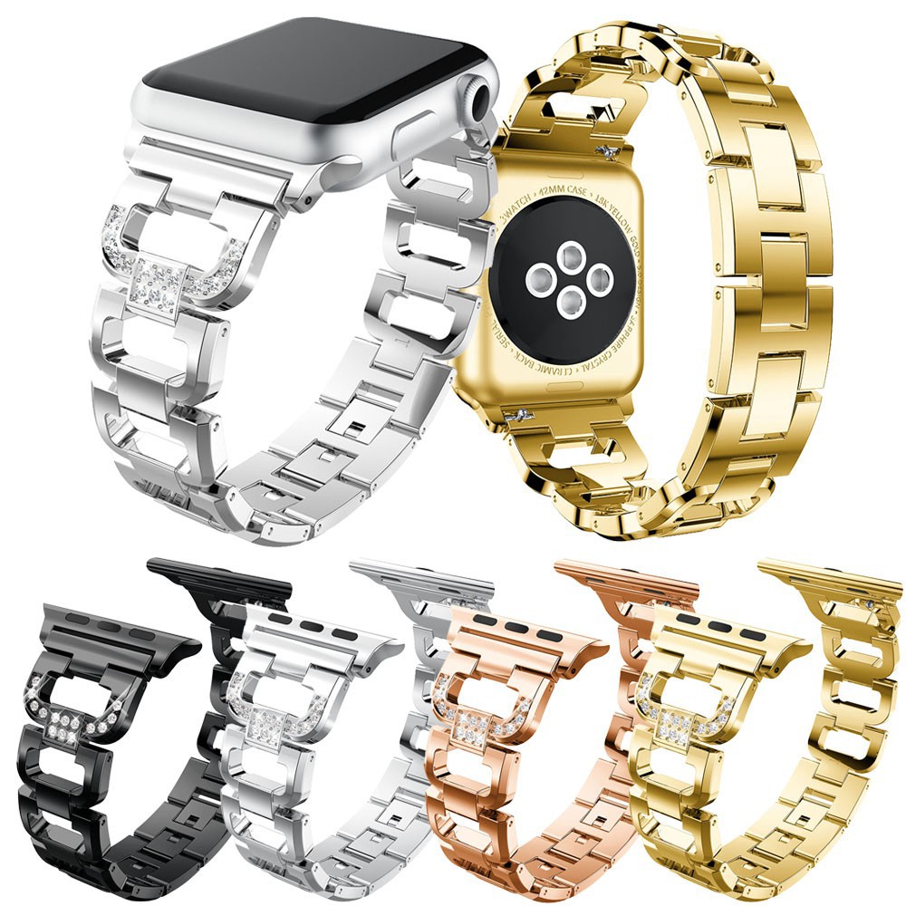 Dây đồng hồ kim loại thay thế cho Apple Watch iWatch Series 5 4 3 2 1