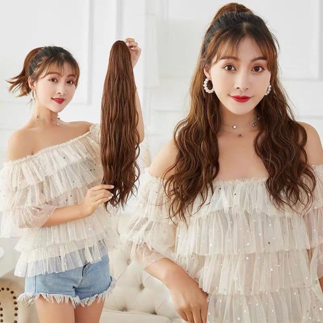 Tóc giả ngoặm xù ❤️❤️ FREESHIP ❤️❤️ ngoặm xoăn xù tự nhiên 042
