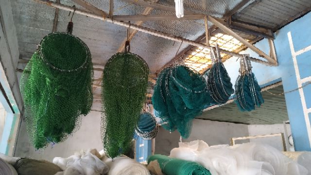 Vợt xúc cá sợi dù A15 sợi 15 khung sắt siêu bền - Thích hợp cho câu cá, vớt rác, ao hồ, thủy sản