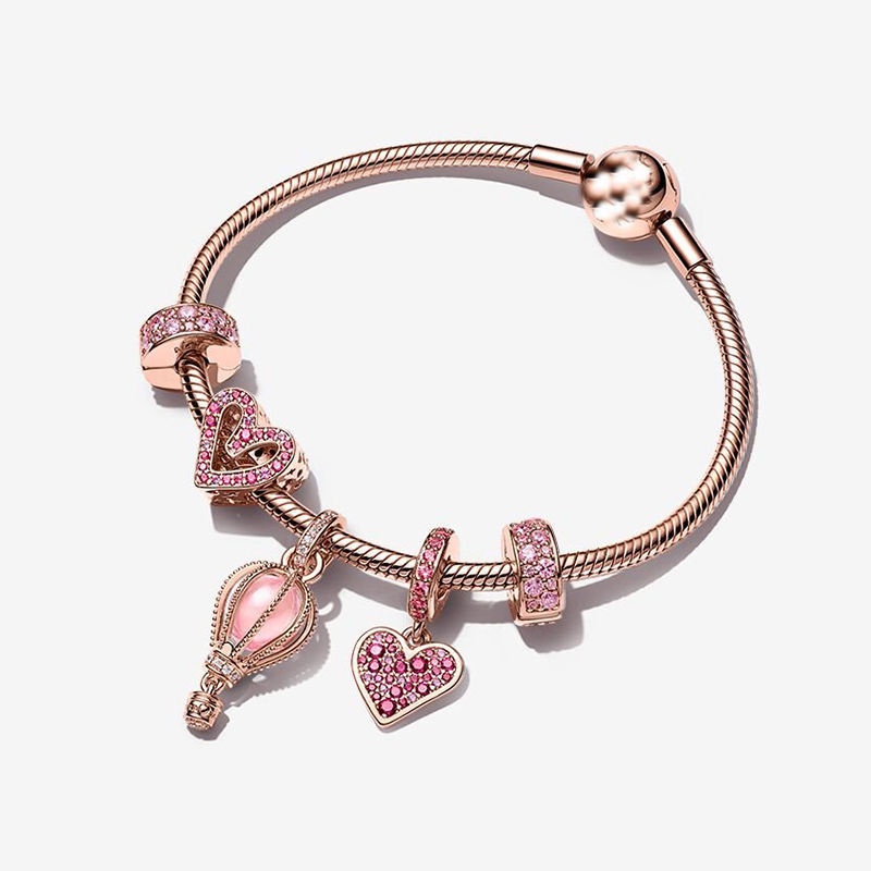 Pandora Vòng Tay Hoa Hồng Mềm Mại Đáng Yêu