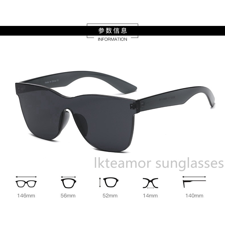 Kính mát vuông màu kẹo ngọt cho nam và nữ