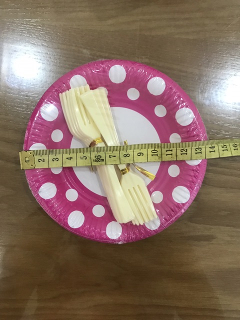 Ly, dĩa giấy sinh nhật (10 cái /set)