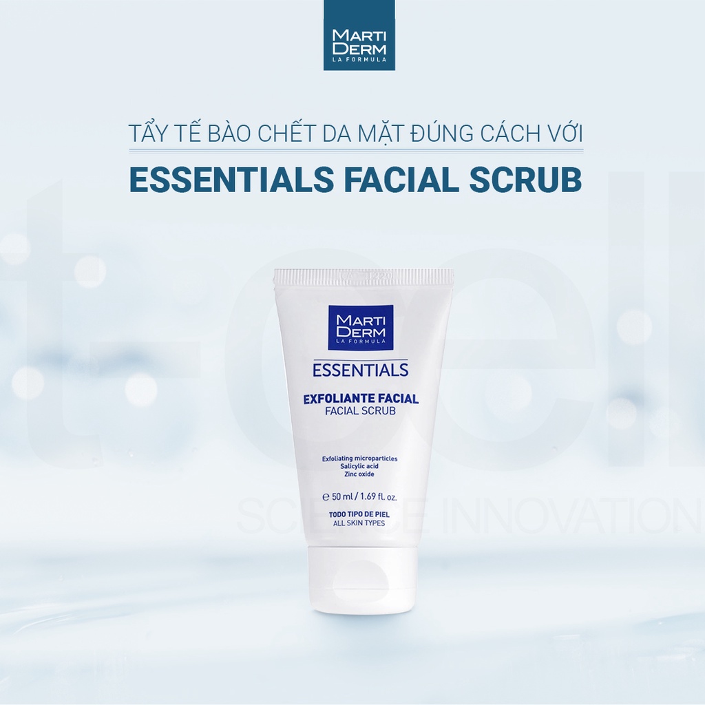 Tẩy Tế Bào Chết Da Mặt - MartiDerm Essentials Facial Scrub (50ml)
