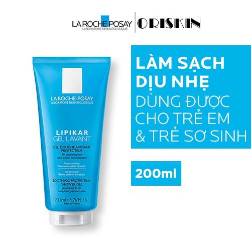 La Roche Posay Gel Tắm Làm Dịu, Bảo Vệ Cho Da Nhạy Cảm La Roche Posay LIPIKAR Gel Lavant 200ML