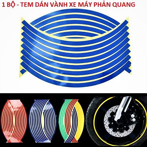 BỘ TEM DÁN VÀNH PHẢN QUANG CỰC ĐẸP CHÓ CÁC LOẠI XE MÁY