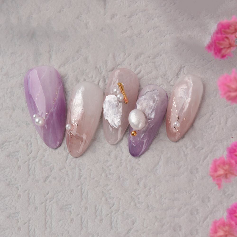 [Hàng mới về] Miếng dán trang trí móng tay nghệ thuật hình vỏ sò 3D siêu mỏng kiểu Nhật Bản