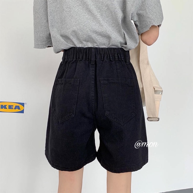 200514 QUẦN NGỐ BÒ NÚT EO - ĐEN - SIZE S,M,L,XL | BigBuy360 - bigbuy360.vn