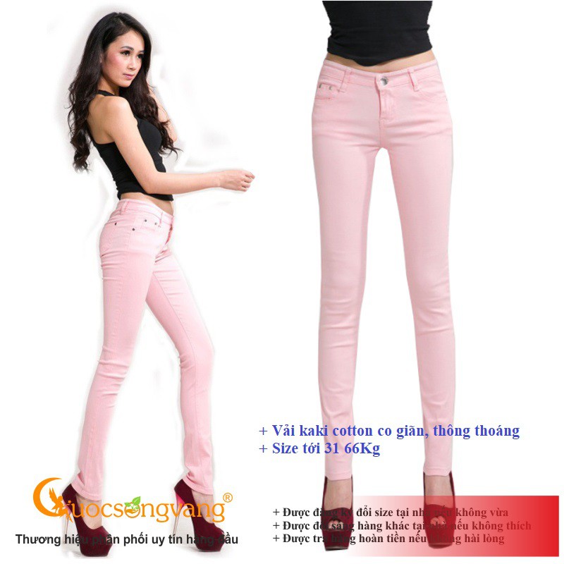 Quần nữ quần kaki nữ đẹp co giãn skinny GLQ019 Cuocsongvang