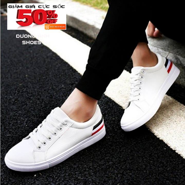 Giày sneaker thể thao nam trắng bền đẹp THG34