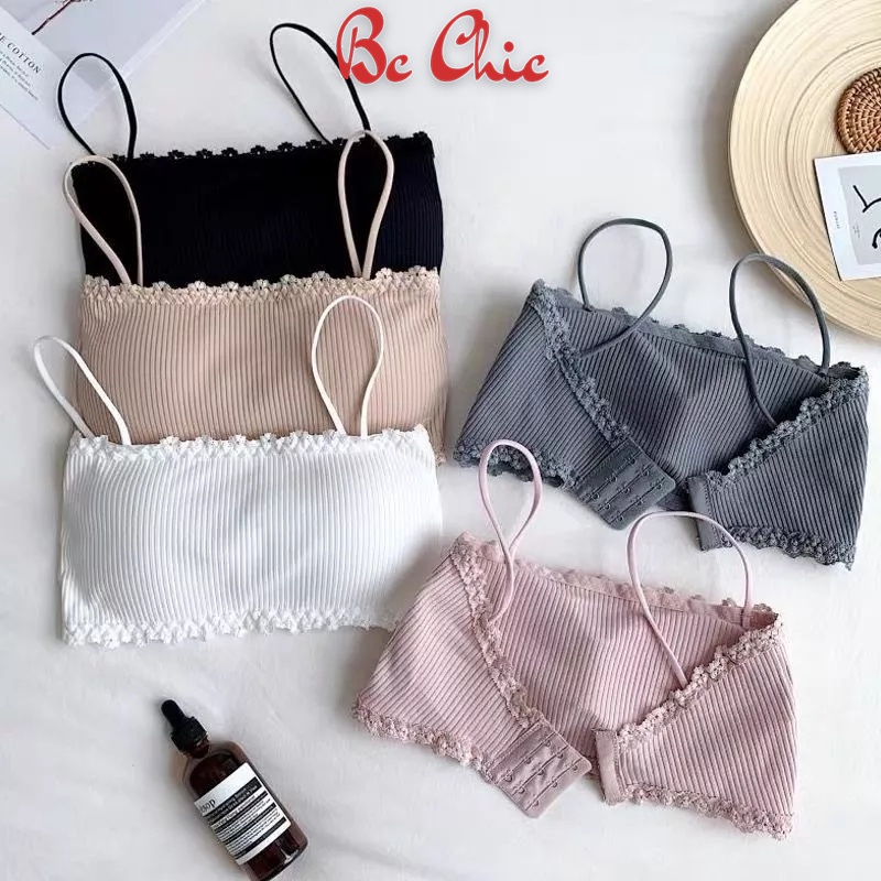 Áo lót áo bra gân tăm chân ren mã B636 bra thể thao,bra tập gym  BC_CHIC LINGERIE